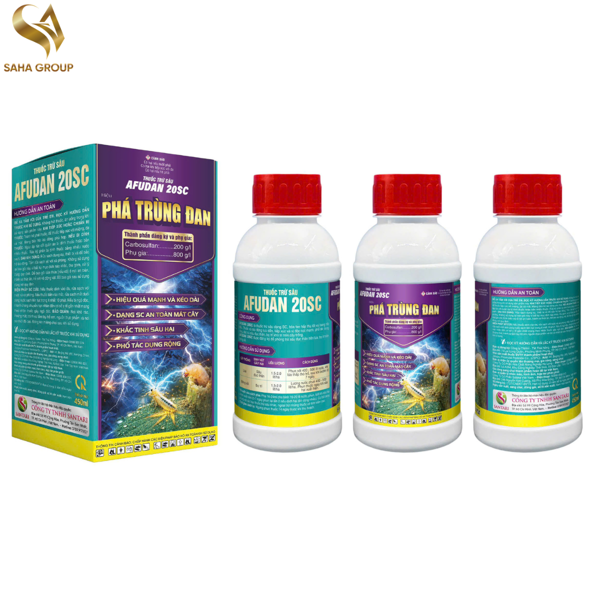 AFUDAN 20SC - PHÁ TRÙNG ĐAN - 450ML