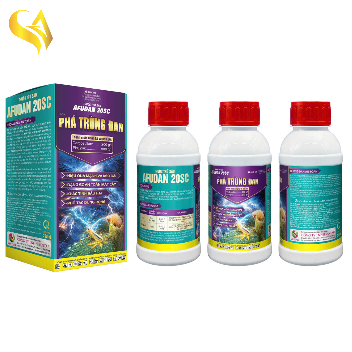 AFUDAN 20SC - PHÁ TRÙNG ĐAN - 450ML