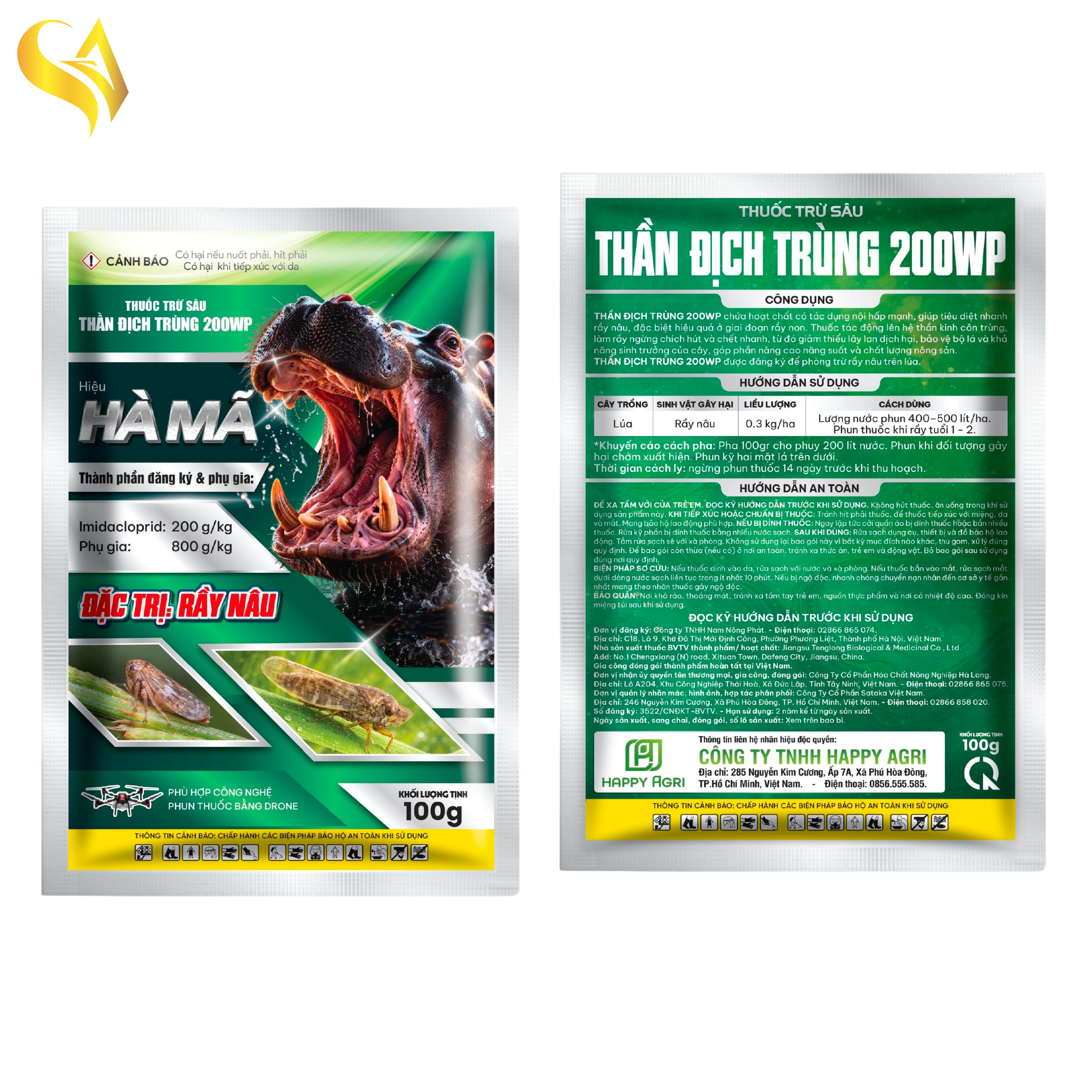 THẦN ĐỊCH TRÙNG 200WP - HÀ MÃ - 100GR