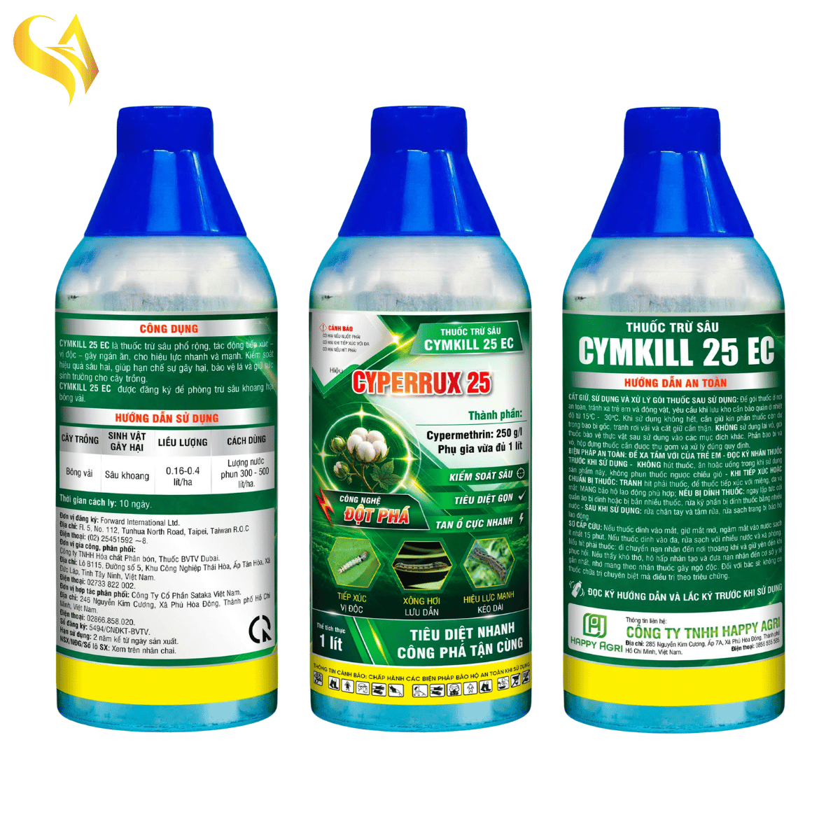 CYMKILL 25 EC - CYPERRUX 25 - 1 lít